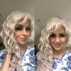 GNIMEGIL 80s Big Curly Blonde Wigs for Women Long Curly Wig Natural Wave Hair Realistic Wigs for White Women Cosplay Party Theater Costume Wig view 3