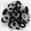 TailaiMei 60 Pcs Spiral Hair Ties, Bulk No Crease Coil Hair Ties, Phone Cord Hair Ties for Thick Hair - Women Ponytail Holder Elastics(Black&Transparent) view 1