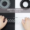 TailaiMei 60 Pcs Spiral Hair Ties, Bulk No Crease Coil Hair Ties, Phone Cord Hair Ties for Thick Hair - Women Ponytail Holder Elastics(Black&Transparent) view 2