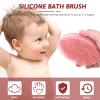 FOMIYES Silicone Bath Brush for Boys and Girls Double-Sided Shower Scrubber Soft Bristles for Sensitive Skin for Bathing and Shampooing Convenient Design view 3