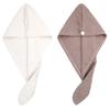 Beaupretty 2pcs Microfiber Hair Wrap Towels Super Absorbent Dry Hair Caps for Quick Drying Wet for All Types Including Curly Thick Stylish Water Absorption Bath Towels view 1