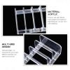 Cabilock 2pcs Multi-grid Transparent Acrylic Makeup Storage Rack Versatile Pressed Powder Display Organizer for Eye Shadow for Dressing Tables and Shelves view 4