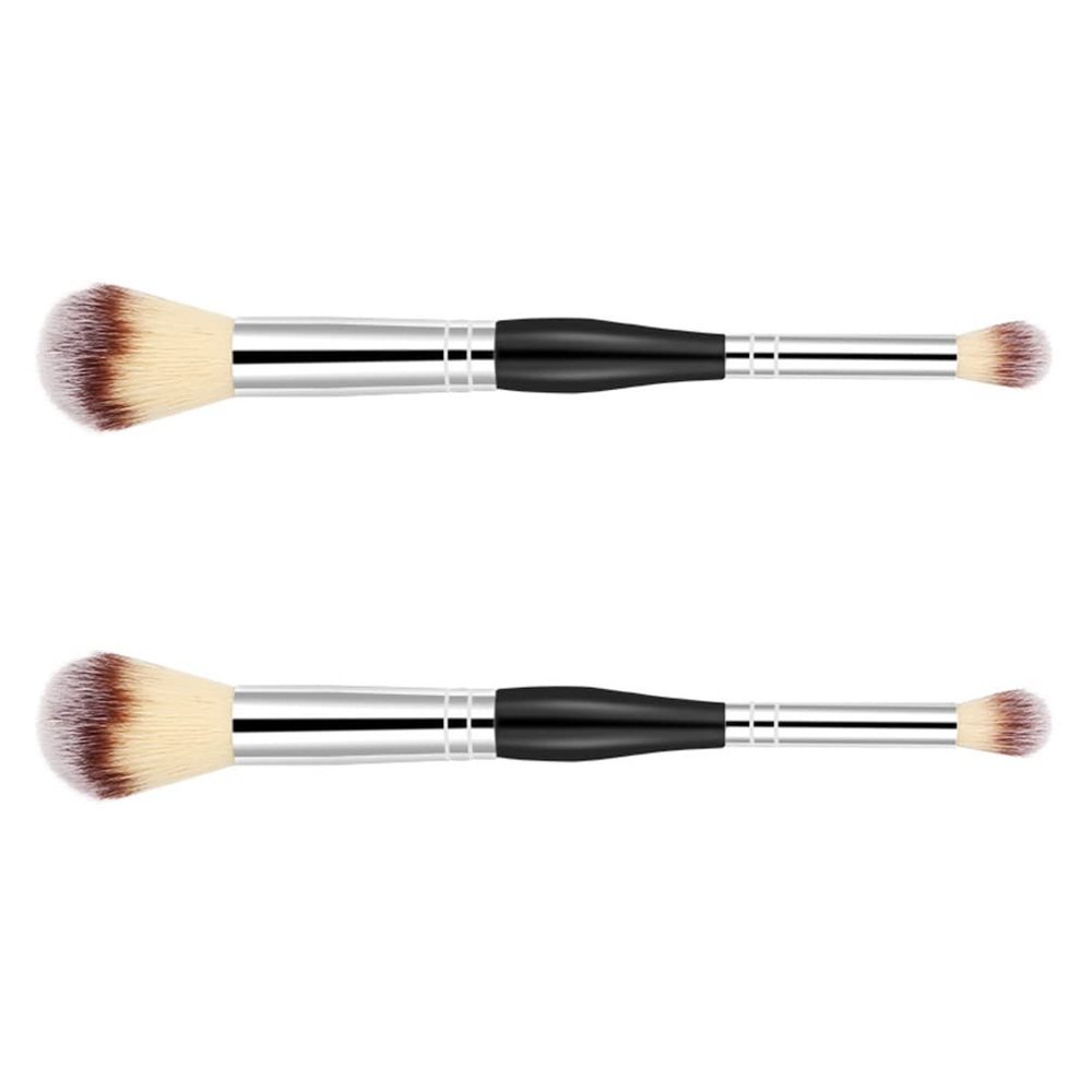Beaupretty 2pcs Dual Ended Blending Brushes for Makeup Blush Highlighter Application Sturdy Handles for Professional Home Use Portable Cosmetic Tools for Women Special Occasions