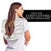 Betty Dain Hair Cutting Guide Collar, Angular and Straight Cutting Guidelines, Weighted Front to Keep Collar in Place, Non-slip, Waterproof Rubber Material, Gray view 4