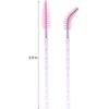 Tbestmax 2000 Disposable Mascara Wands Eyelash Brush Spoolies for Eyebrow Eye Lash Extension Pink view 2