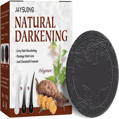 New Hair Darkening Shampoo Bar, Black Soap for Gray Hair,Volumizing & Moisturizing(1PC)