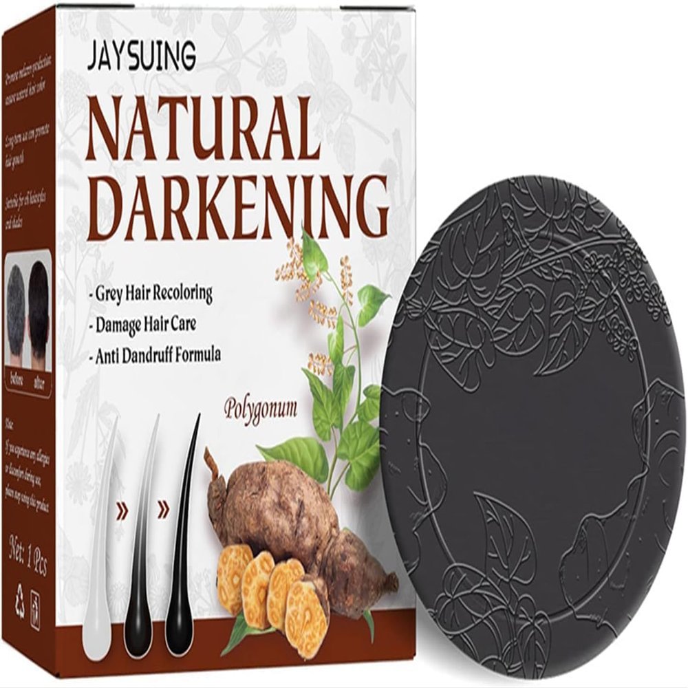 New Hair Darkening Shampoo Bar, Black Soap for Gray Hair,Volumizing & Moisturizing(1PC)