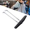 Black Salon Chair Foot Rest Tripod Stand, 12.7 * 17.7 * 4.06 inch Hydraulic Barber Chair for Hair Salons, Beauty Salons, Barber Shops view 3