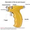 CHUANCI Professional Ear Piercing Gun Kit with 6 Pairs 361L Surgical Steel Earrings Steel Gun Stud Earrings for Body Nose for Home Use (Yellow Set) view 2