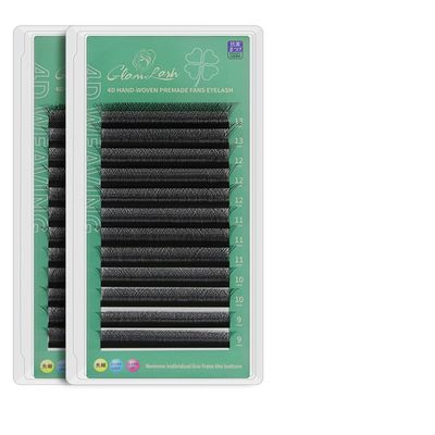 3D/4D/5D W Shape Lashes Extensions Volume Premade 0.07mm C/D Curl 8-14mm Eyelash Extensions Black Cluster Easy Fanning Russian Volume Cluster 12 Rows Eyelashe (9mm, 4D W Shape-C-0.07)