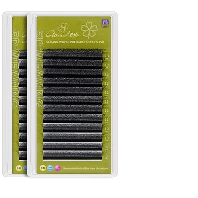 3D/4D/5D W Shape Lashes Extensions Volume Premade 0.07mm C/D Curl 8-14mm Eyelash Extensions Black Cluster Easy Fanning Russian Volume Cluster 12 Rows Eyelashe (9mm, 5D W Shape-C-0.07)