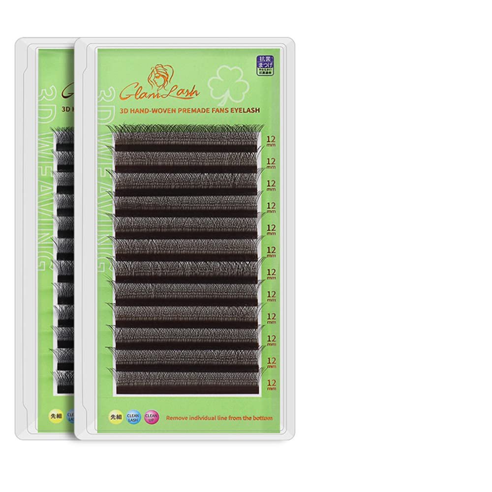 3D/4D/5D W Shape Lashes Extensions Volume Premade 0.07mm C/D Curl 8-14mm Eyelash Extensions Black Cluster Easy Fanning Russian Volume Cluster 12 Rows Eyelashe (9mm, W Shape-D-0.07)