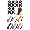 12 Pack Black Hair Ties and 6 Pack Headbands with Bow view 1