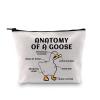 G2TUP Goose Lover Anatomy Of A Goose Makeup Bag Cosmetic Travel Pouch (White) view 1
