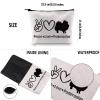 G2TUP Pomeranian Lover Gift Peace Love Pomeranian Makeup Bag Pomeranian Mom Cosmetic Bag Pomeranian Dog Owner Gift Zipper Travel Pouch (Peace Love Pomeranian White Bag) view 3