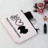G2TUP Pomeranian Lover Gift Peace Love Pomeranian Makeup Bag Pomeranian Mom Cosmetic Bag Pomeranian Dog Owner Gift Zipper Travel Pouch (Peace Love Pomeranian White Bag) view 4