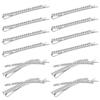 12 Pcs Rhinestone Bobby Pins, 8 Silver Metal Hair Clips 4 X Shaped Crystal Hair Pin Decorations for Lady Women Girls view 1