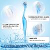 6Pcs Eyebrow Razor Mini Eyebrow Razor Trimmer Female Face Shaver Lip Hair Remover with Precision Cover Small Shaver for Women Makeup Face Care Tools(Blue, Pink, Black) view 4