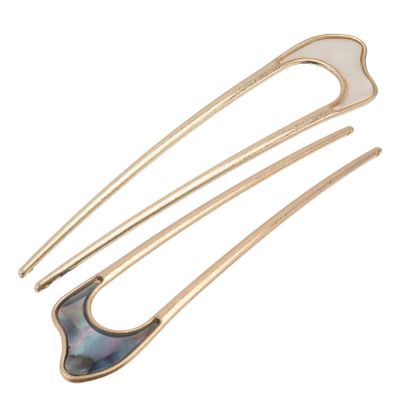 KALLORY 2pcs u Shaped Retro Hair Alloy Chopsticks Hair Accessories for Women Elegant for Casual Weddings Parties and Celebrations Floral