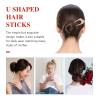 KALLORY 2pcs u Shaped Retro Hair Alloy Chopsticks Hair Accessories for Women Elegant for Casual Weddings Parties and Celebrations Floral view 3