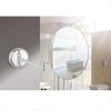 166 8 Inch Extendable Bathroom Mirror with Round Base, Hanging Wall Mounted Makeup Round Double-Sided 360 Swivel Magnification Vanity Cosmetic Mirror Chrome Finish for Bath, Spa and Hotel view 3