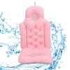 Bathtub Cushion, Bath Pillow, Bath and Seat Spa Pillow for Tub, Soft Breathable Folding Headrest Neck Back Support, Bath Pillow Cushion for Adults Spa(Pink) view 1