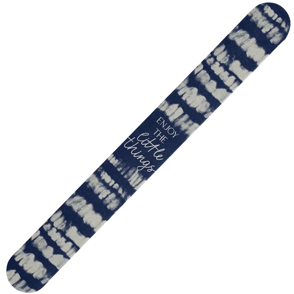 Karma, Colorful Emery Board Double-Sided, 180/120 Grit Nail Files, Blue Shibori
