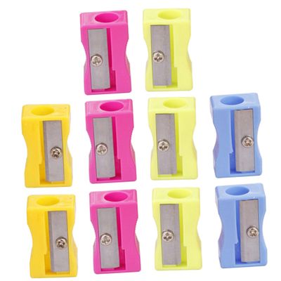 NUOBESTY Handheld Boys and Girls Pencil Sharpener 24pcs Mini Plastic Smooth Surface Easy to Clean