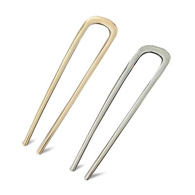 2Colors Plus-Size Vintage Metal U-shaped Hairpin for Longer and Thicker Hair, Metal Hair Fork, Updo Hair Sticks, Hair Chignon Pins (2Colors)