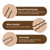 100 PCS Invisible Wave Hairgrip U Shaped Hair Pins Kit Large Heavy Duty Crinkled Hair Pins for Women and Ballet Bun with Box (2.4 in, Brown) view 3