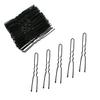 100 PCS Invisible Wave Hairgrip U Shaped Hair Pins Kit Large Heavy Duty Crinkled Hair Pins for Women and Ballet Bun with Box (2.4 in, Black) view 1
