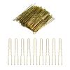100 PCS Invisible Wave Hairgrip U Shaped Hair Pins Kit Large Heavy Duty Crinkled Hair Pins for Women and Ballet Bun with Box (2.4 in, Gold) view 1