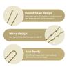 100 PCS Invisible Wave Hairgrip U Shaped Hair Pins Kit Large Heavy Duty Crinkled Hair Pins for Women and Ballet Bun with Box (2.4 in, Gold) view 3