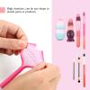 100pcs Makeup Brush Protector Cosmetic Makeup Brush Pen Guard Expandable Mesh Sleeve Covers Set Storage Small Medium Large Sizes Brushes for Travel (pink) view 3