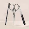 Browgame Precision Brow Kit - Essential Tool For Trimming Unruly Eyebrows - Achieve Results When Grooming Your Brows - Firm, Synthetic Bristles - Suitable For Every Day Use Or On-The-Go Travel - 3 Pc view 4