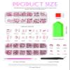 1620 Pcs Nail Art Rhinestones Pink Nail Charms Glass Nail Gems, Wsimily Crystal Flatback Shiny Mixed Nail Rhinestones Beads for DIY Manicure Craft with Tweezer Storage Box Picker Pencil view 2