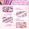 1620 Pcs Nail Art Rhinestones Pink Nail Charms Glass Nail Gems, Wsimily Crystal Flatback Shiny Mixed Nail Rhinestones Beads for DIY Manicure Craft with Tweezer Storage Box Picker Pencil view 4