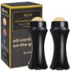 2Pcs Volcanic Face Roller Oil Control On The Go Oil-Absorbing Blotting Tool Natural Volcanic Roller Stone Ball (2PCS Black) view 1