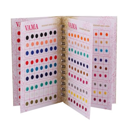 VAMA Plain Round Small Bind Book Forehead Sticker Indian Booklet for Girls & Women (Mini Bindis Booklet - 504 Bindis) Small (4Mm to 6Mm) Multicolor