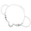 Moon Headpiece Witch Headpiece Hair Chain Head Jewelry Women,Elf Fairy Crown Viking Gypsy Forehead Costume Boho Headband view 1