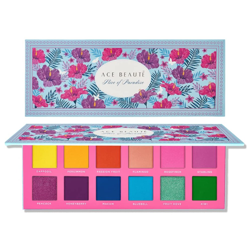 Ace Beaut Slice of Paradise Eyeshadow Palette - Highly Pigmented Easy To Blend Eye Makeup Palette Long Lasting Non Greasy Smudge Free Matte & Shimmer Metallic Shadow