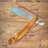 Jegwar Premium Professional Straight Edge Razor Natural Wood Scale  Sharp, High Hardness Carbon Steel Cutthroat Straight Edge Blade+100 Derby BLADES view 3
