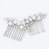 Asooll Gold Wedding Pearl Hair Comb Bride Crystal Headpiece Bridal Rhinestone Hair Clip Hair Accessories for Women(Set of 2) (B-Silver) view 1