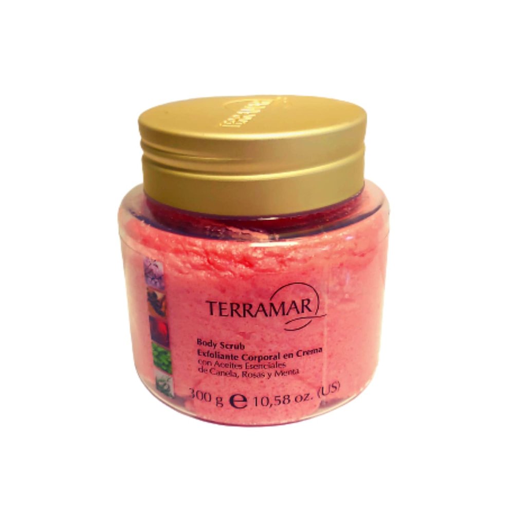 Body Scrub Exfoliante Corporal con Aceites de Canela Rosas y Menta by Terramar Brands
