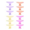 12Pcs Butterfly Hair Clips Colorful Butterfly Clip Clamps Hairdressing Plate Hair Butterfly Clip Salon Hair Section Claw Clamps Crystal Hairdressing Clip Tool Clear view 1