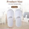 Coume 48 Pairs Disposable Slippers for Guests Bulk Soft Disposable Hotel Spa Slippers Open Toe White Non-Slip for Women Men Home Indoor Hotel Travel Wedding Party view 2