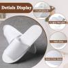 Coume 48 Pairs Disposable Slippers for Guests Bulk Soft Disposable Hotel Spa Slippers Open Toe White Non-Slip for Women Men Home Indoor Hotel Travel Wedding Party view 3