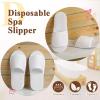 Coume 48 Pairs Disposable Slippers for Guests Bulk Soft Disposable Hotel Spa Slippers Open Toe White Non-Slip for Women Men Home Indoor Hotel Travel Wedding Party view 4
