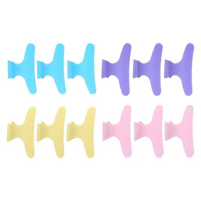 12Pcs Butterfly Hair Clips Salon Clip Butterfly Holding Hair Clip Hair Section Claw Clamps Hairdressing Tool Colorful Section Hairdressing Clamps