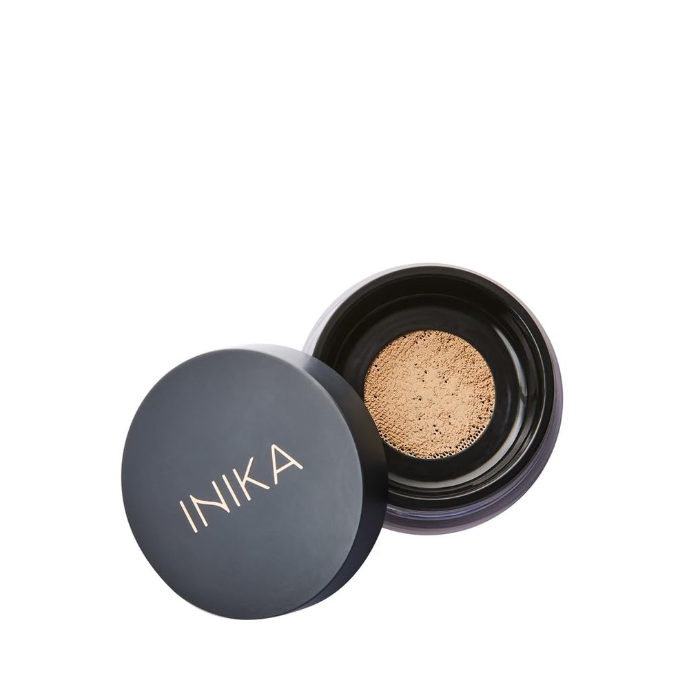 INIKA Organic Mineral Powder Foundation with SPF 25 - Vegan Makeup, Natural Looking, Buildable Coverage, Flawless Radiance & Glow, Blemish Coverage, Cruelty Free, Sustainable Packaging, Unity, 8g